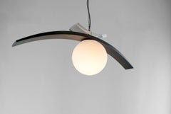 Iconic Contemporary Eye Pendant with Maple Acrylic and Glass