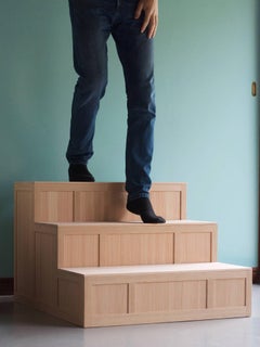 Seating and Storage Hallway Piece in Three Types of Scandinavian Pine