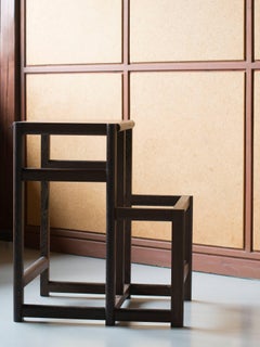 Moderner moderner Hocker oder Sitz Handgefertigt aus Hartholz in Weng-Hartholz von DUVALD