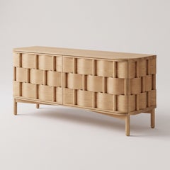 Weave 135, aparador de madera de roble con acabado al aceite natural de Ringvide, estilo escandinavo