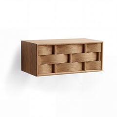 Weave bedside 60 from Ringvide, Oak Wood Natural Oil, Scandinavian