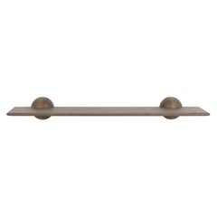 Mesa auxiliar KLOT 90, estantería de Ringvide, madera de roble ahumado, escandinava
