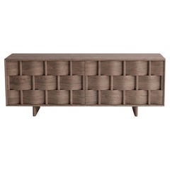 Credenza from Ringvide. Weave Frame, smoked oak wood, natural oil, Scandinavian