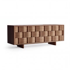 Credenza from Ringvide. Weave Frame, smoked oak wood, natural oil, Scandinavian