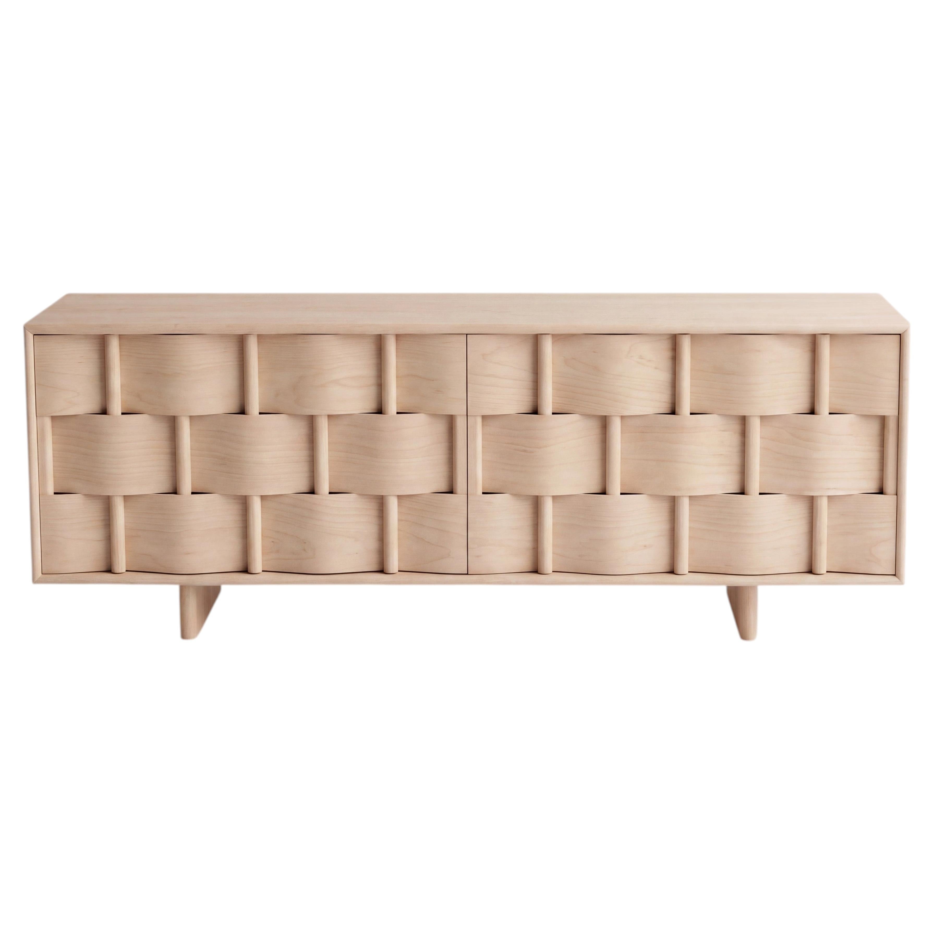 Credenza de Ringvide, Estructura de tejido, Madera de abedul, aceite natural. Escandinavo