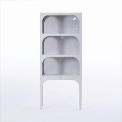 Light grey Vitrine Cabinet, Lacquered Eco Fiberboard, Color by Customers Choice