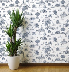 YOGA GARDEN TOILE on Latex ink on eco-friendly Smooth wallpaper