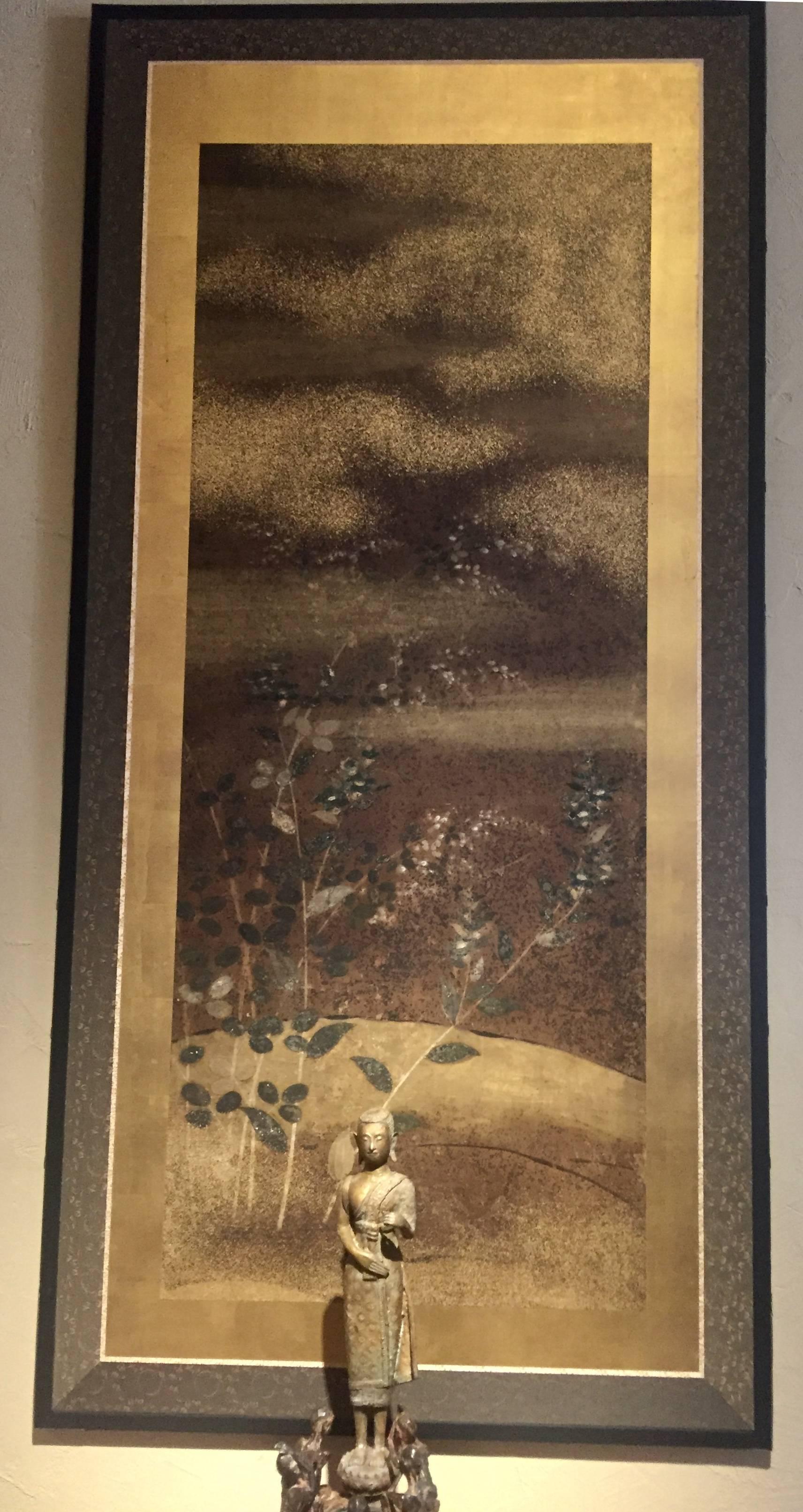 Rinpa is one of the major historical schools of Japanese painting. 

The term Rinpa was coined in the Meiji period. 

Rinpa artists worked in various formats, notably screens, fans and hanging scrolls, woodblock printed books, lacquerware, ceramics,