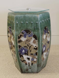 Garden Stools Pair of Green Chinese Side Tables Drink Tables