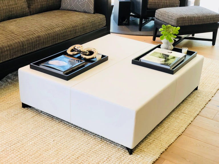 Liaigre Coffee Table Leather White New For Sale At 1stdibs