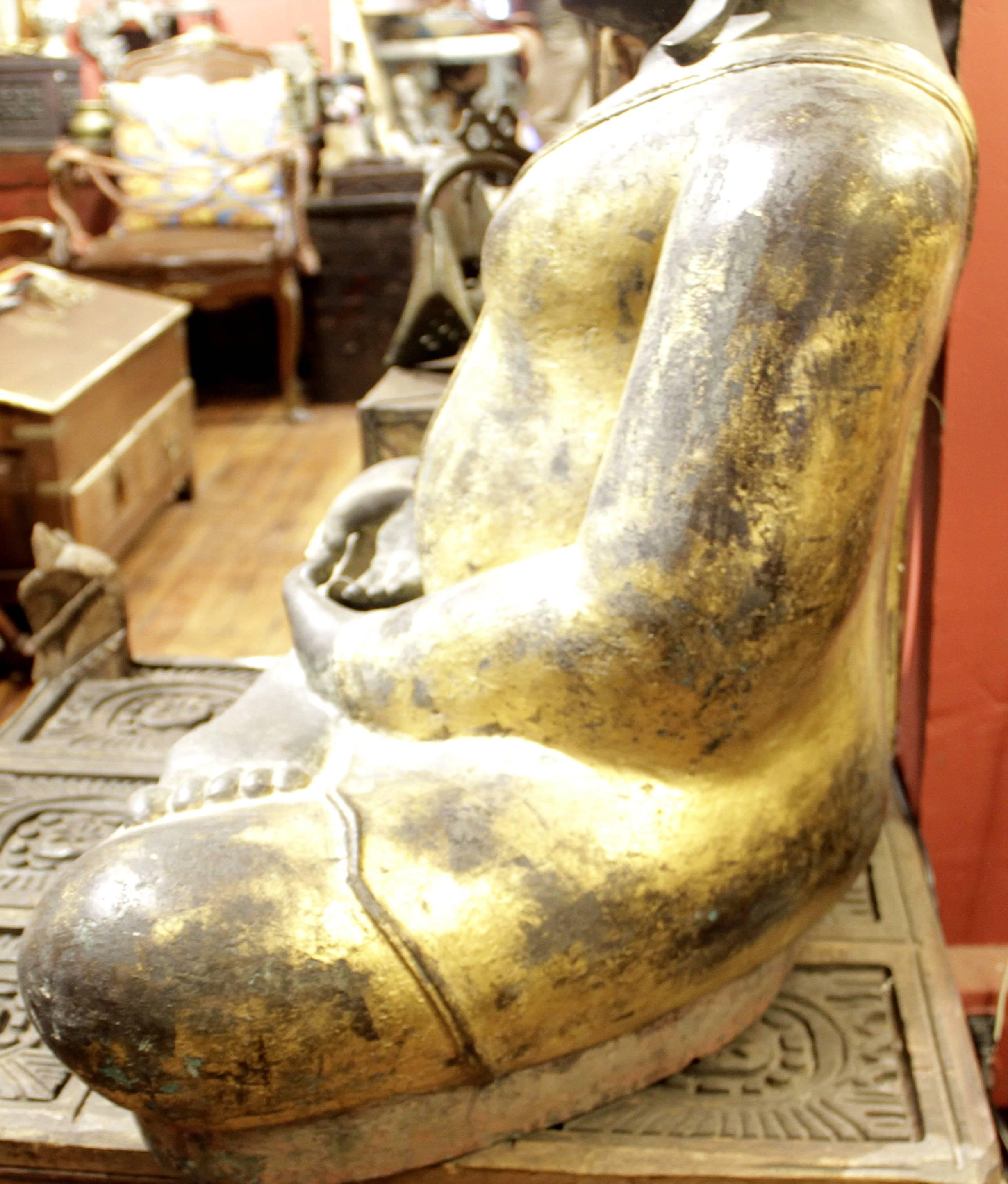 Buddha in Bronze Black Gold, Thailand For Sale 3