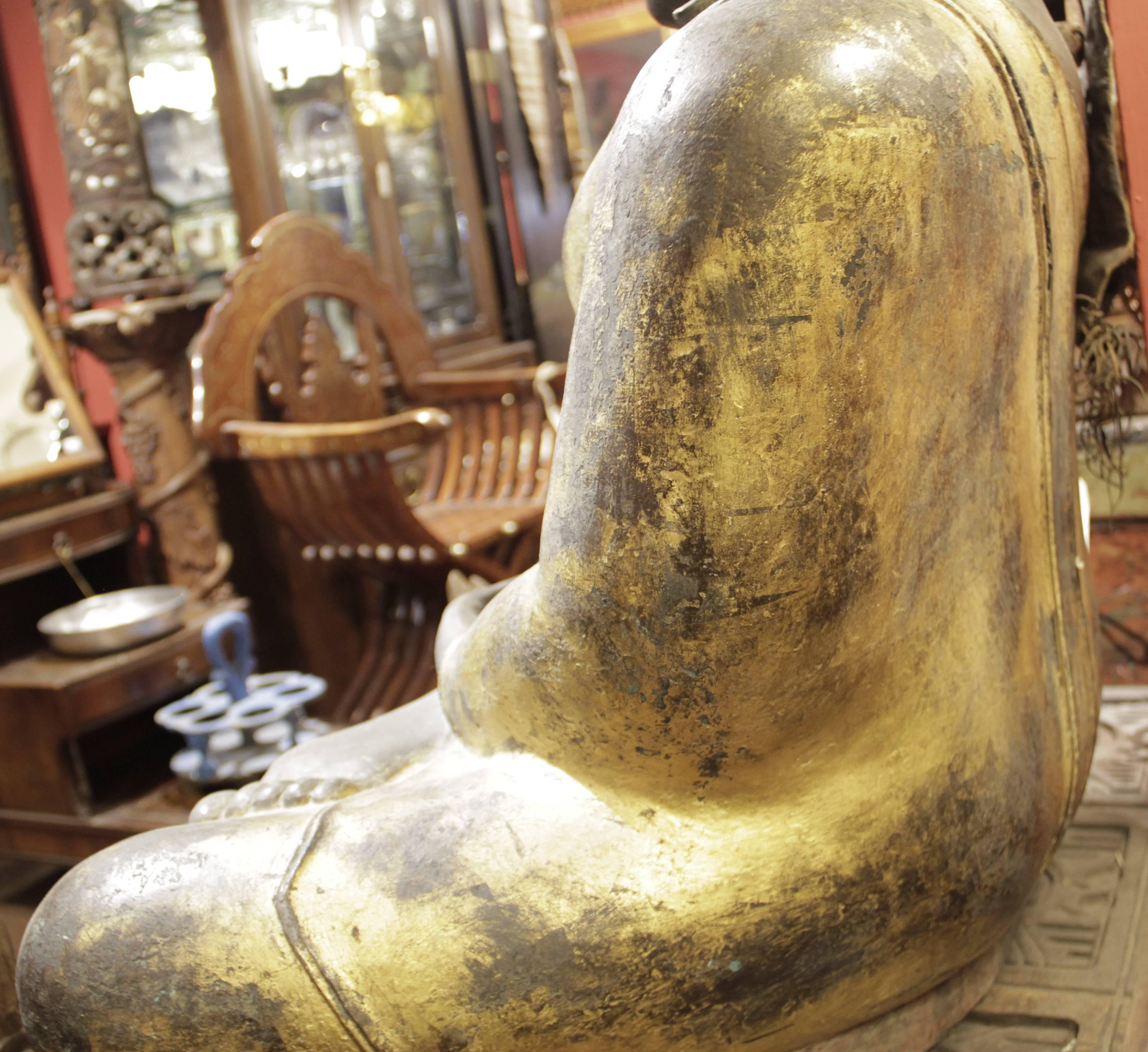 Buddha in Bronze Black Gold, Thailand For Sale 2