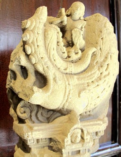 Sandstone Sculpture of Makara 11th Century Champa Vietnam