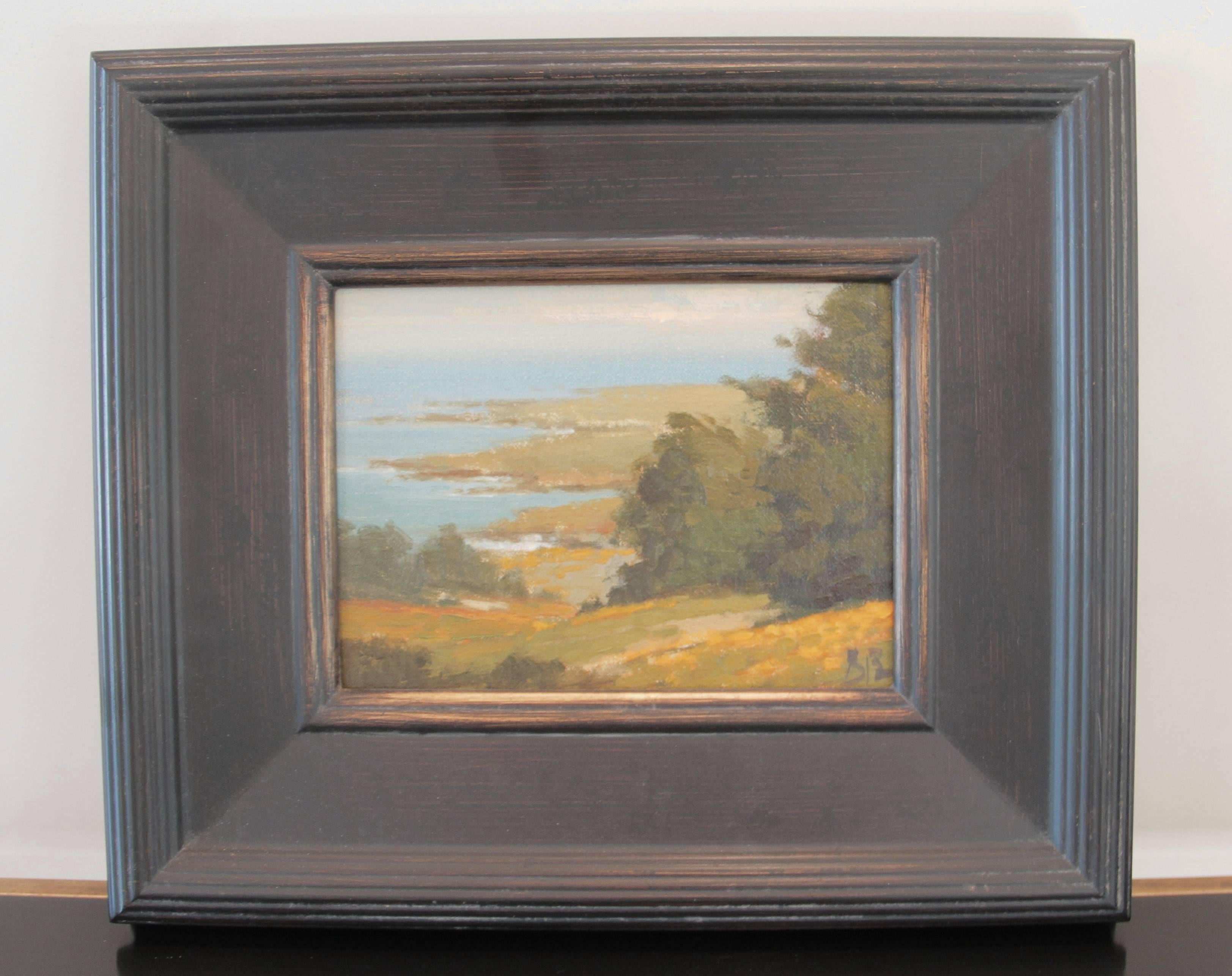 This painting is called Overlooking Spyglass painted in 2005

Brian Blood

California impressionist

Brian Blood, a resident of Pebble Beach, California, is widely recognized as one of California’s most important plein air impressionist