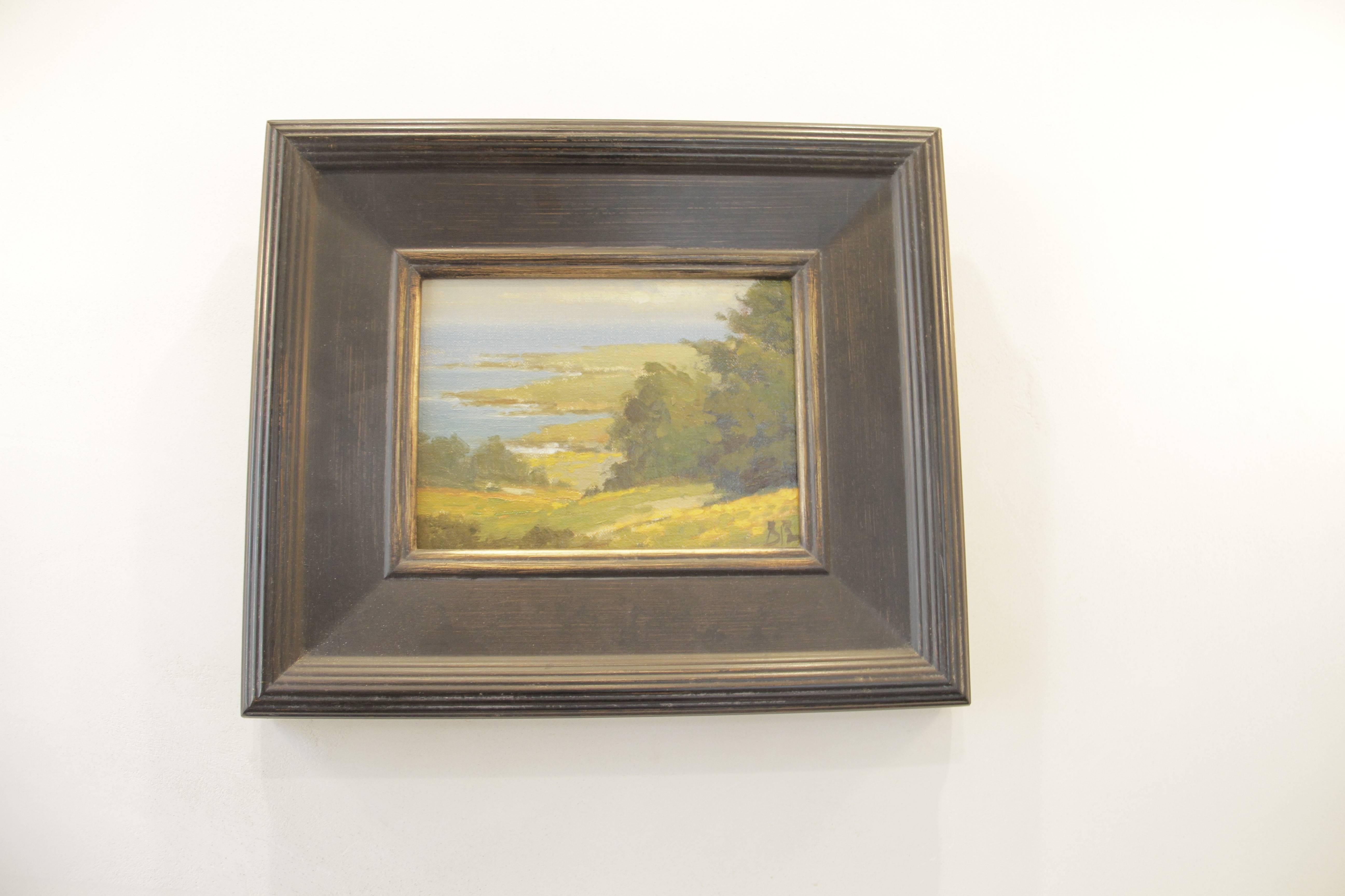 Hand-Painted Brian Blood California Impressionist Overlooking Spyglass Pebble Beach, 2005