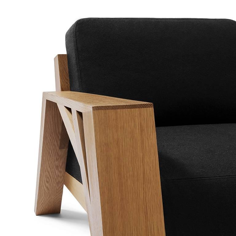 Other Contemporary Club Carpenter Armchair in Oak or Walnut by Olivier Dollé For Sale