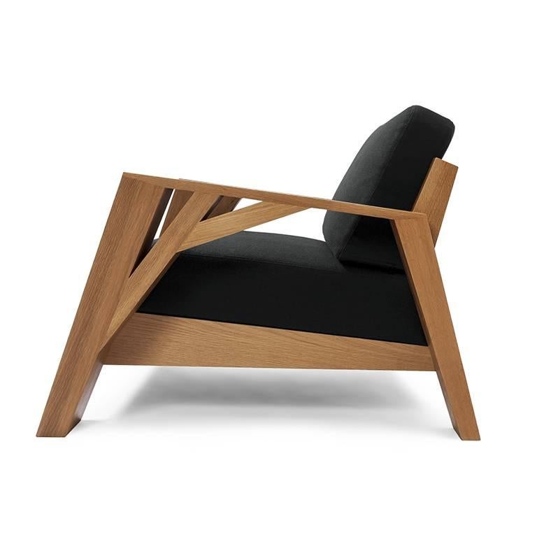 Contemporary Club Carpenter Armchair in Oak or Walnut by Olivier Dollé In New Condition For Sale In Paris, FR