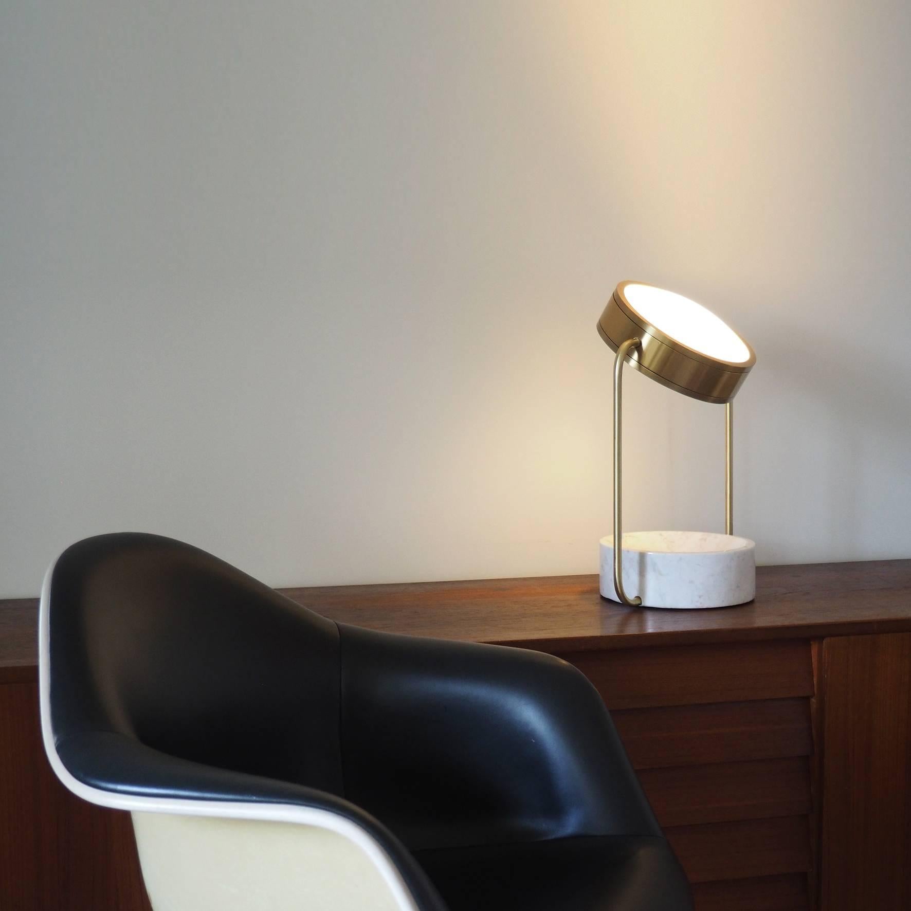 Brushed Mooncrater Table lamp For Sale