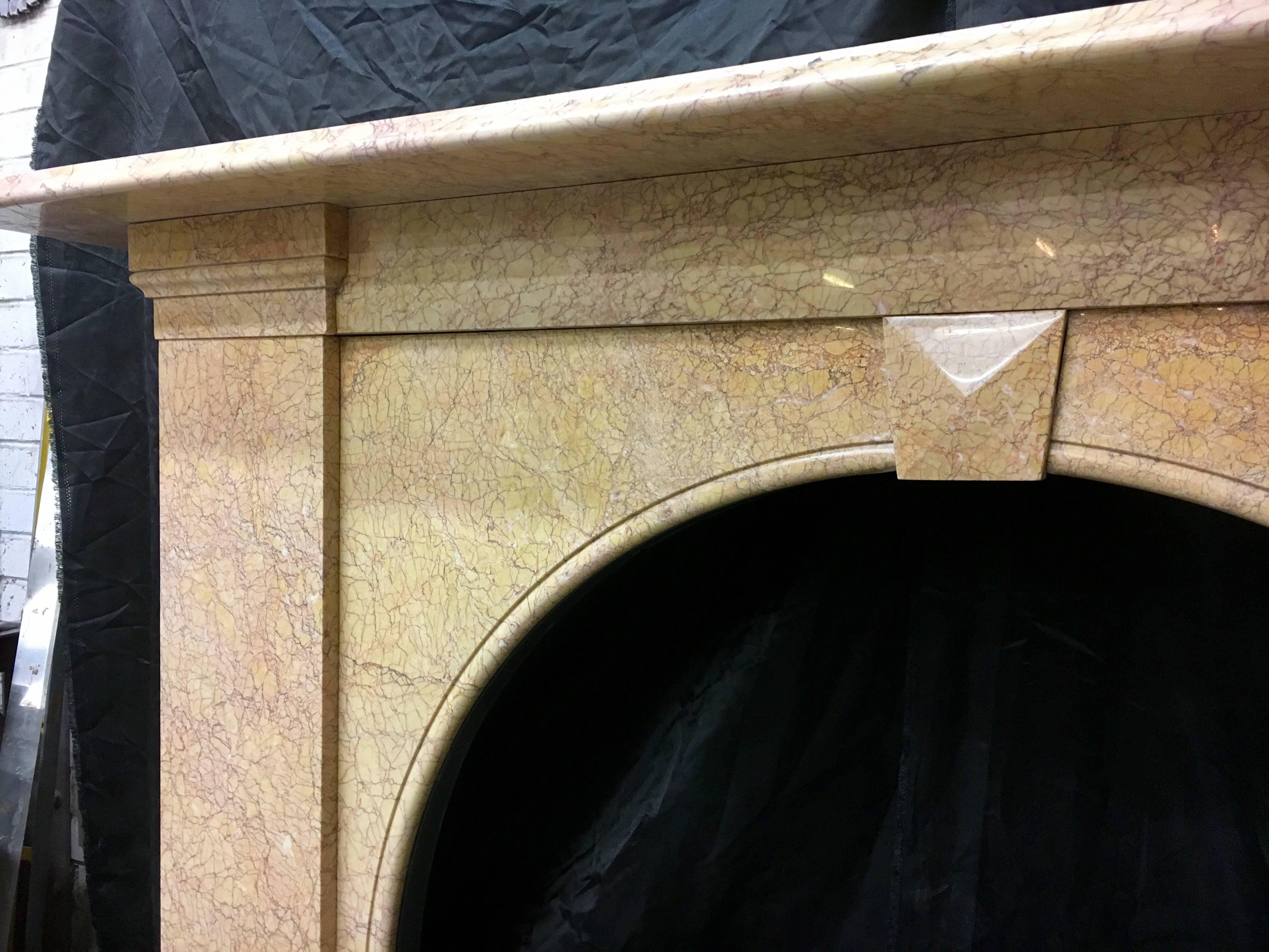 Mid-19th Century Antique Victorian Arch Fireplace Surround For Sale