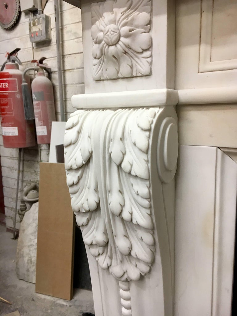 Period Statuary Marble Fireplace Surround For Sale 1