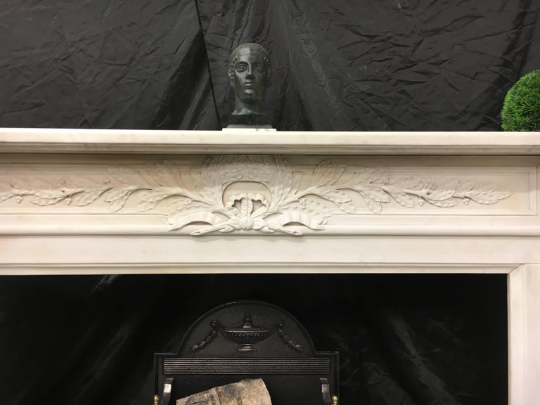 Louis XVI Period Statuary Marble Fireplace Surround For Sale