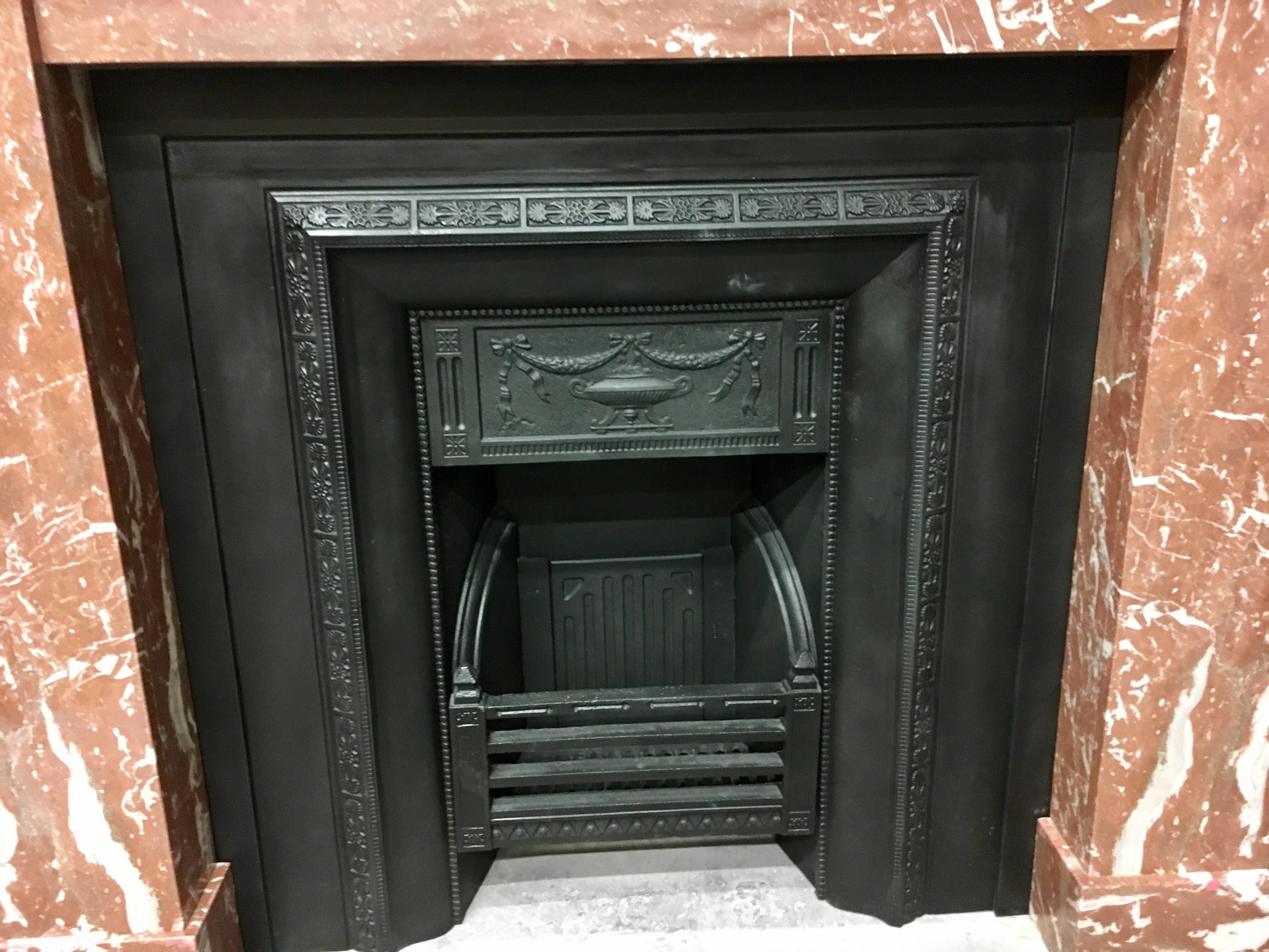 Victorian Red Rossa Marble Fireplace Surround 2