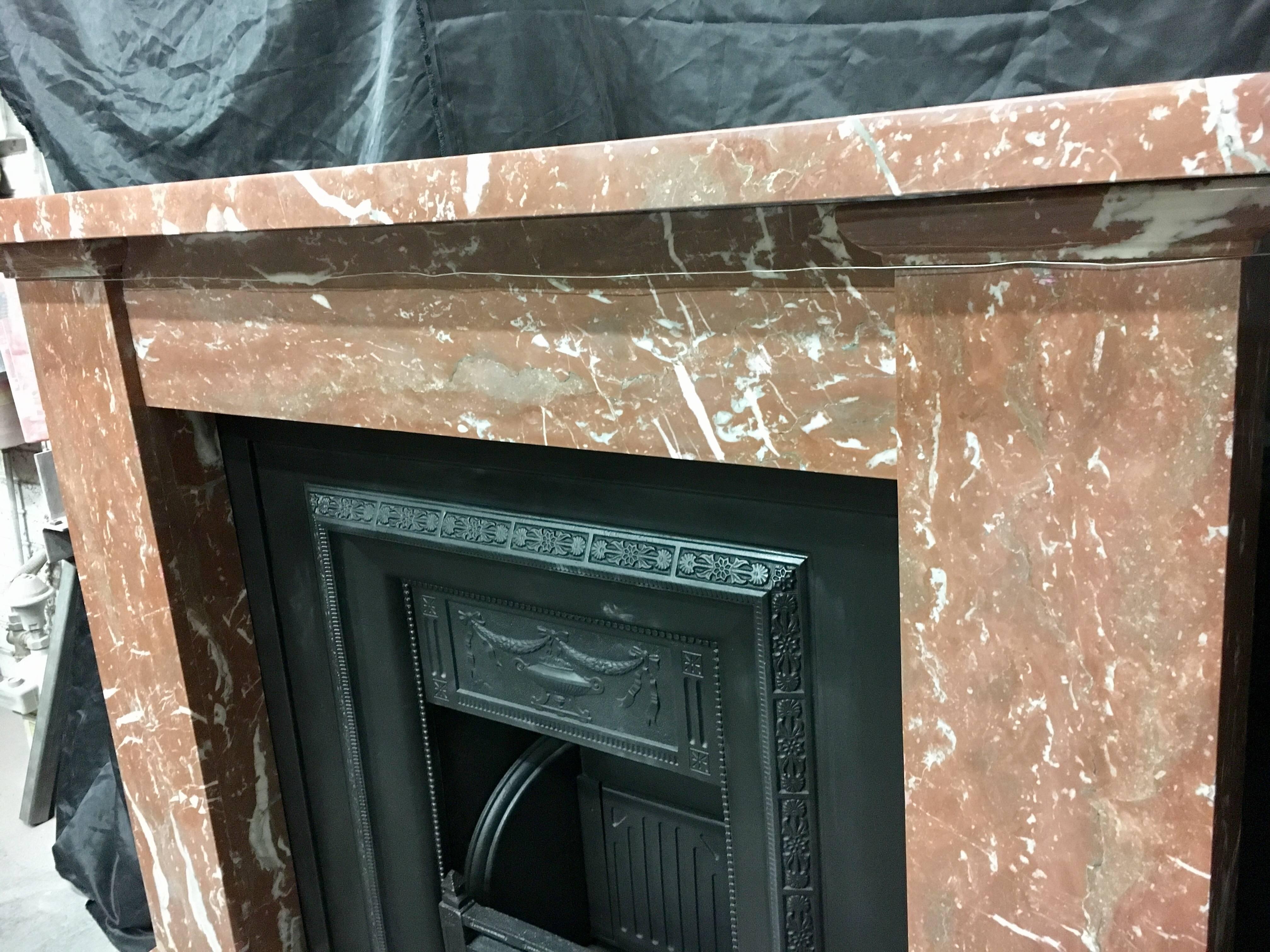 Victorian Red Rossa Marble Fireplace Surround 3
