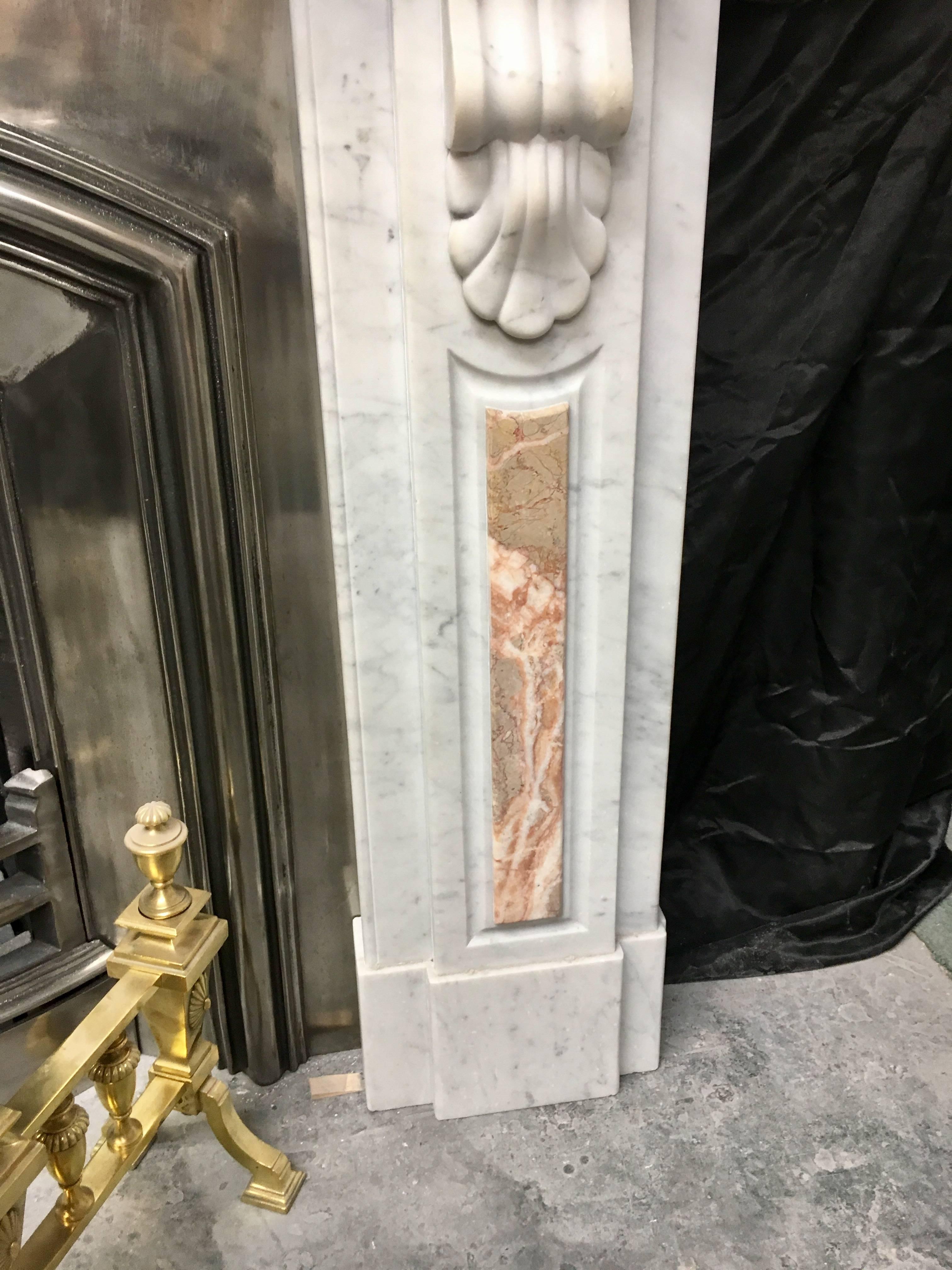 Large Antique Victorian Marble Fireplace Surround In Excellent Condition In Edinburgh, GB