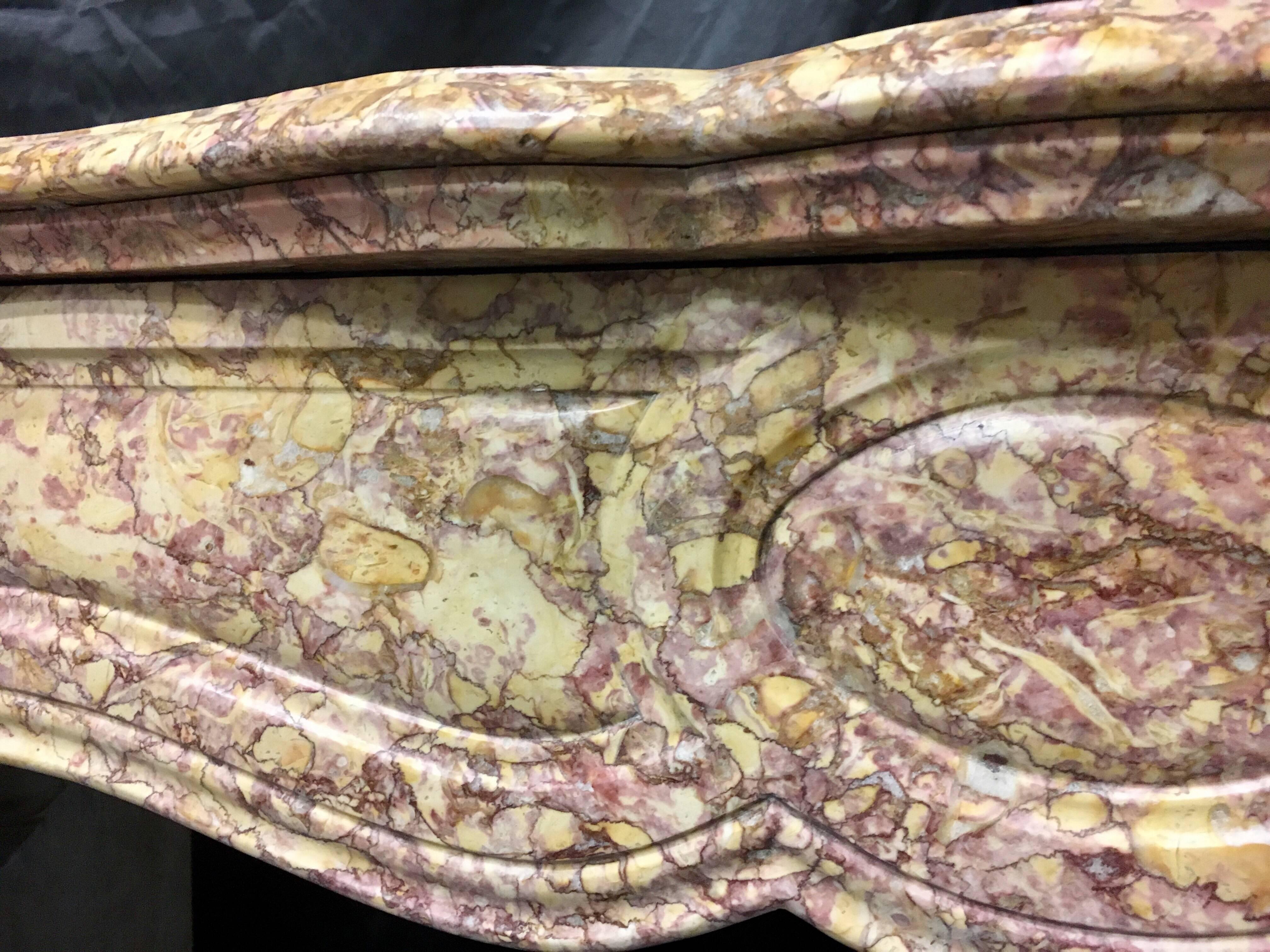 Antiker viktorianischer französischer Marmor-Kaminsims im Angebot 3