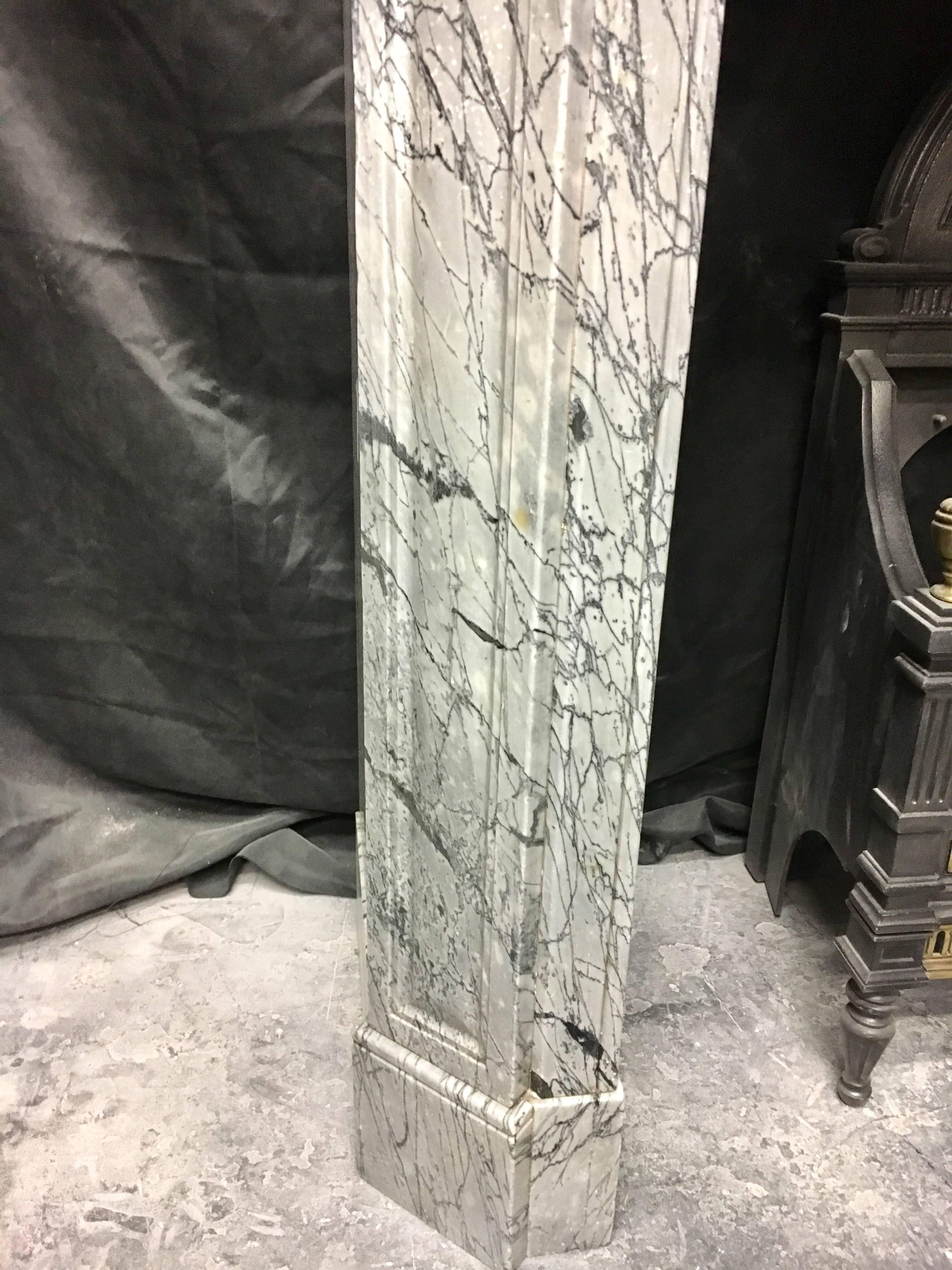 Antique French Victorian Louis XVI Marble Fireplace Surround In Excellent Condition In Edinburgh, GB