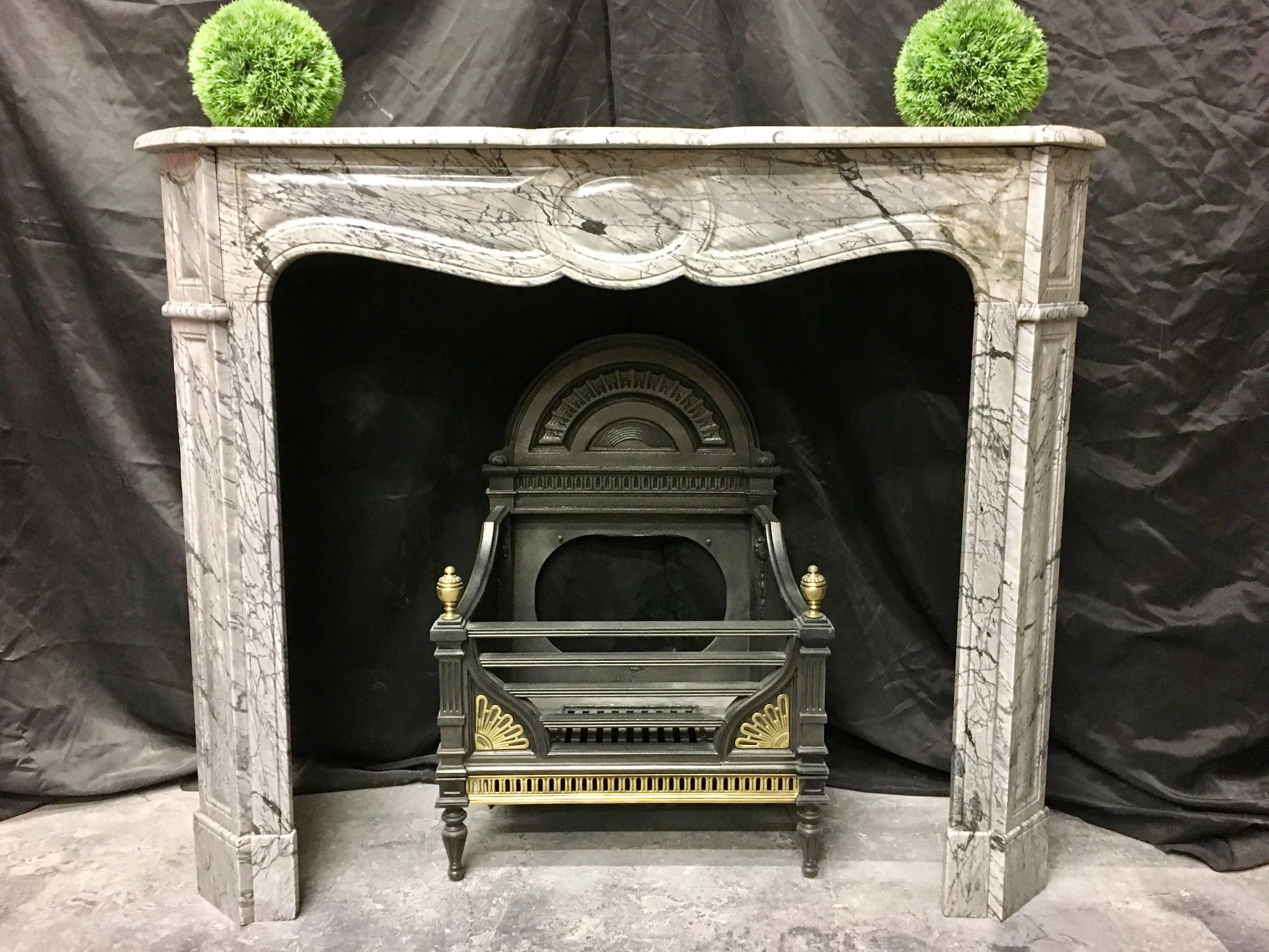 Antique French Victorian Louis XVI Marble Fireplace Surround 5