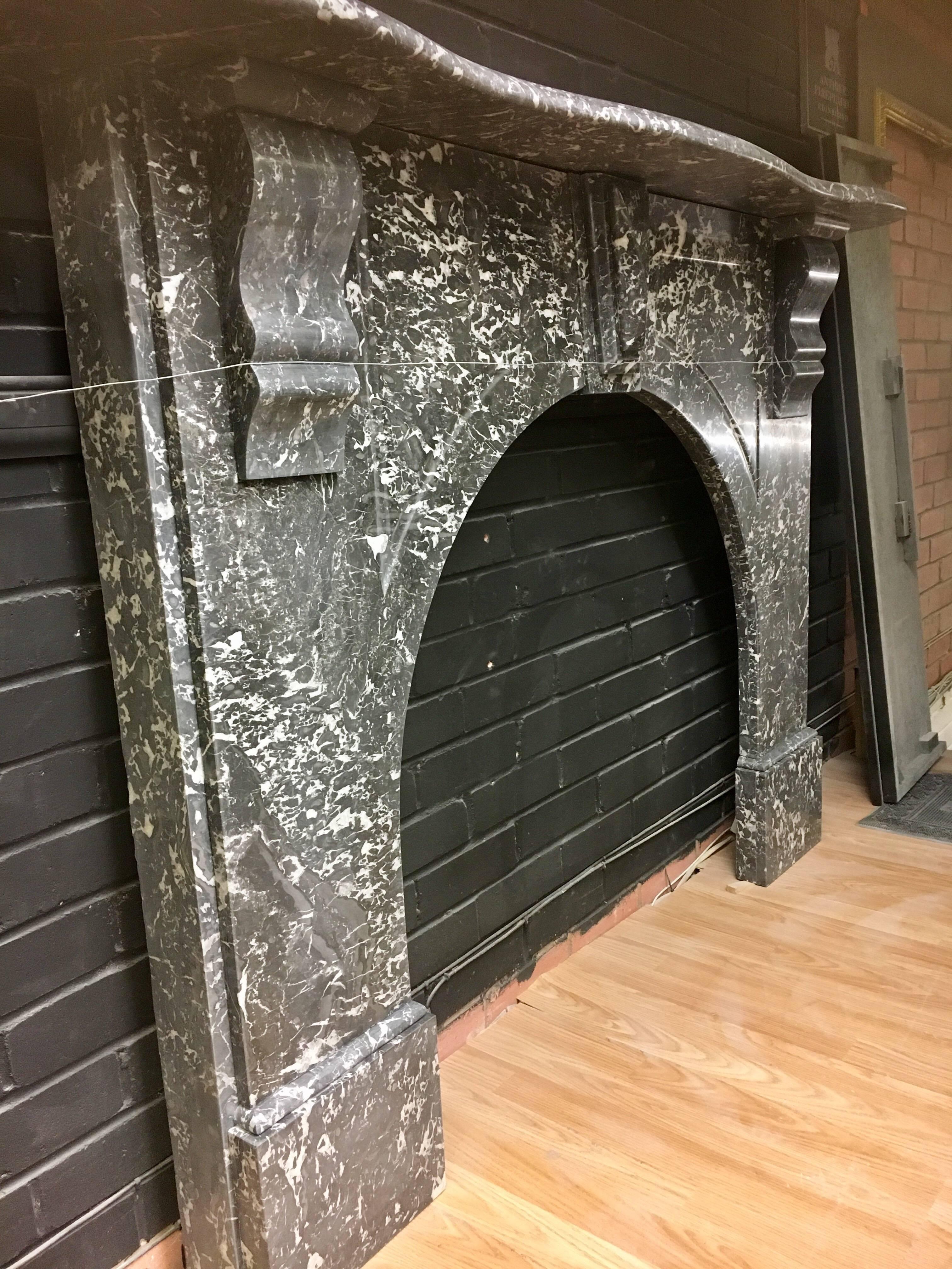 Antique Victorian Marble Arch Fireplace Surround 5