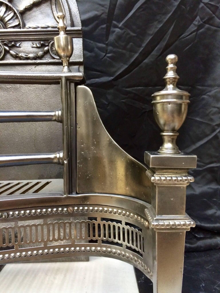 Antique Cast Iron Fire Basket, Fire Grate at 1stDibs