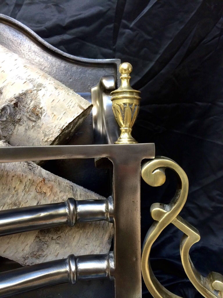 Antique Reproduction Brass Fire Basket at 1stDibs antique fire basket