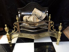 Antique Reproduction Brass Fire Basket