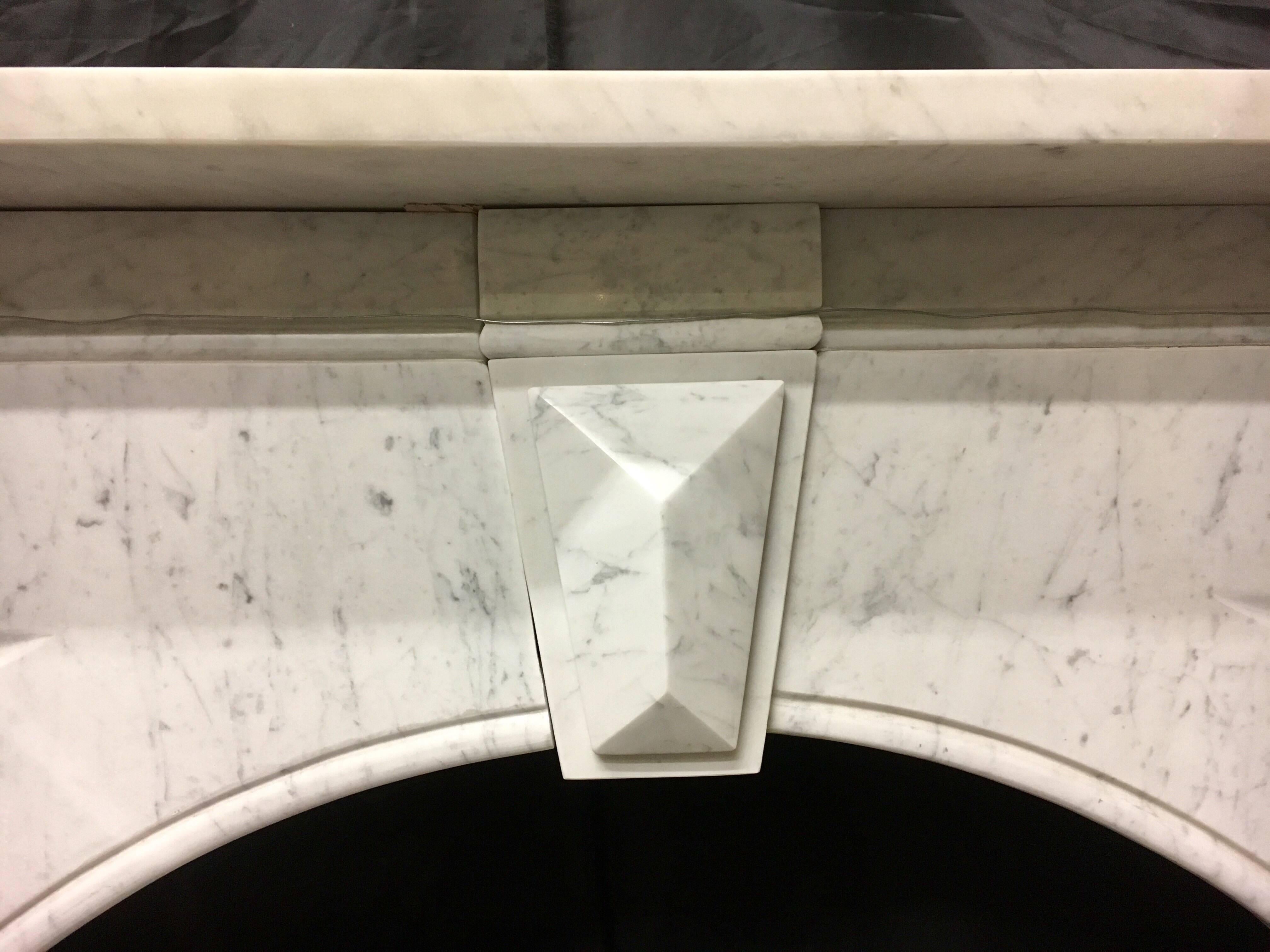 Carrara Marble Antique Victorian Marble Arch Fireplace Surround