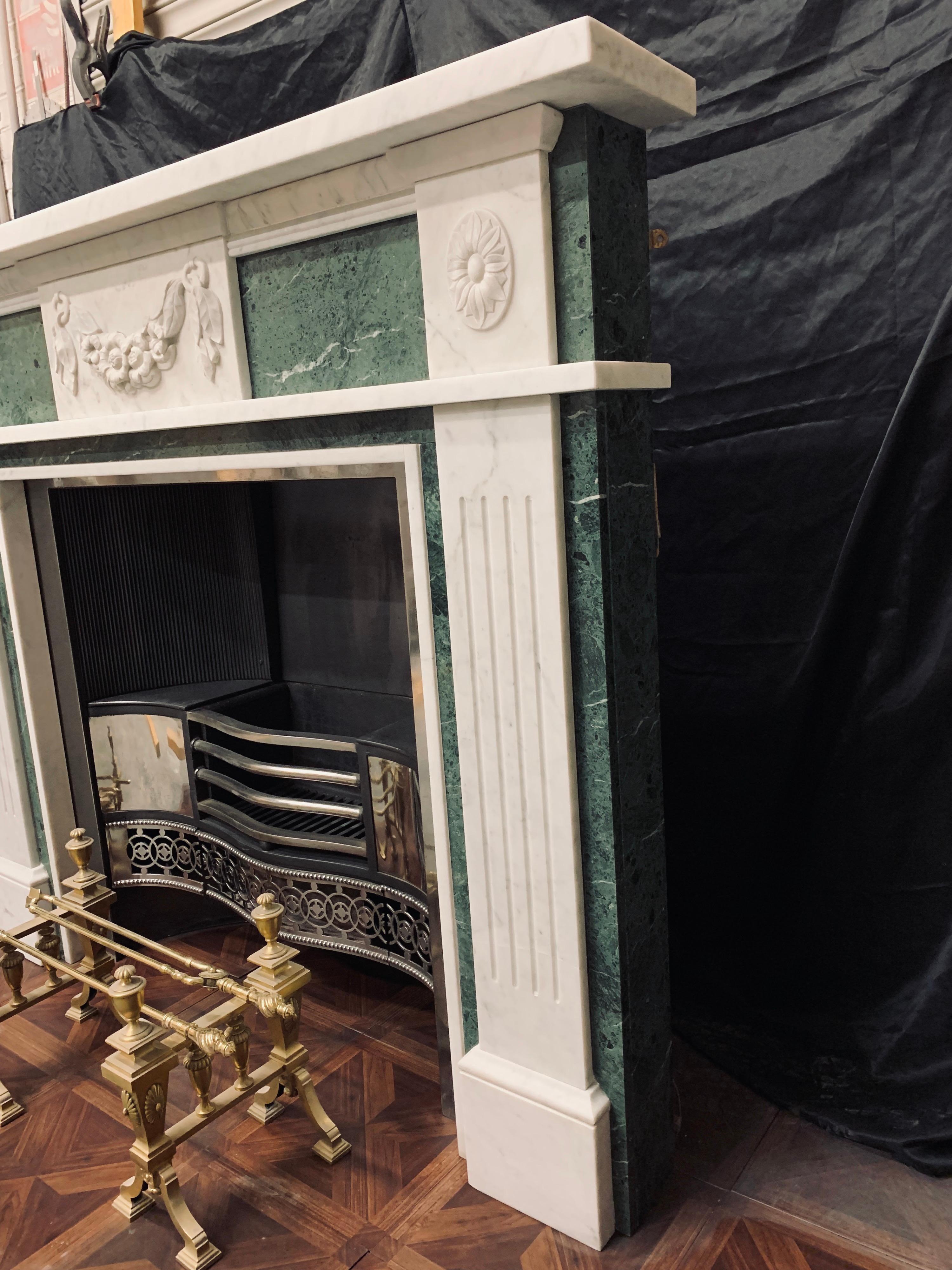 green marble fire surround
