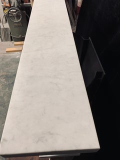 Antique Edwardian George III Style Carrara & Green Marble Fireplace Surround
