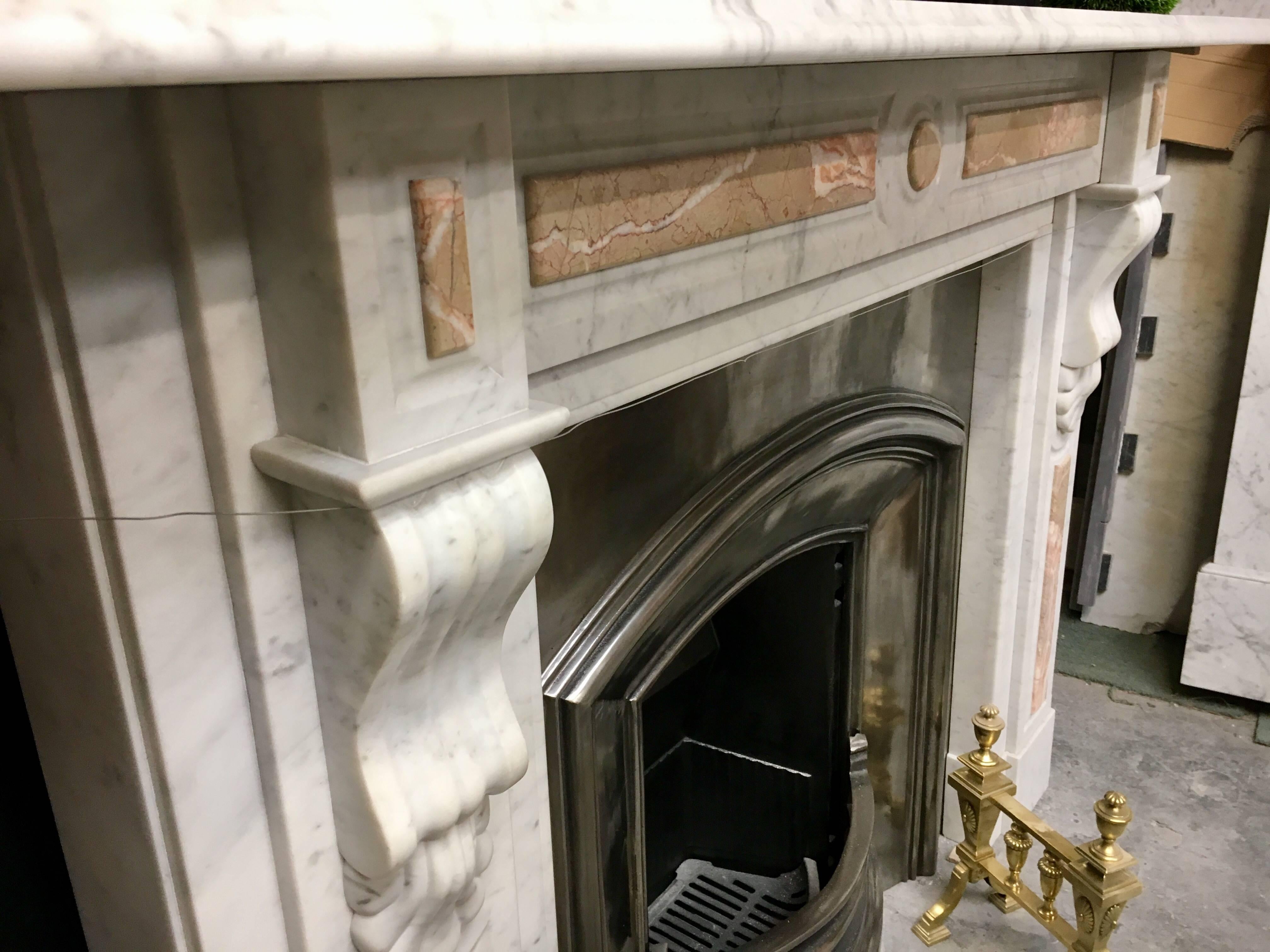 Large Antique Victorian Marble Fireplace Surround 1