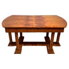 Biedermeier Desk, Cherry Veneer, Six Columns, Austria, circa 1830