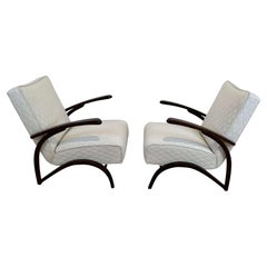 Pair of Art Deco Lounge Chairs by J. Halabala, Czech Republic circa 1930