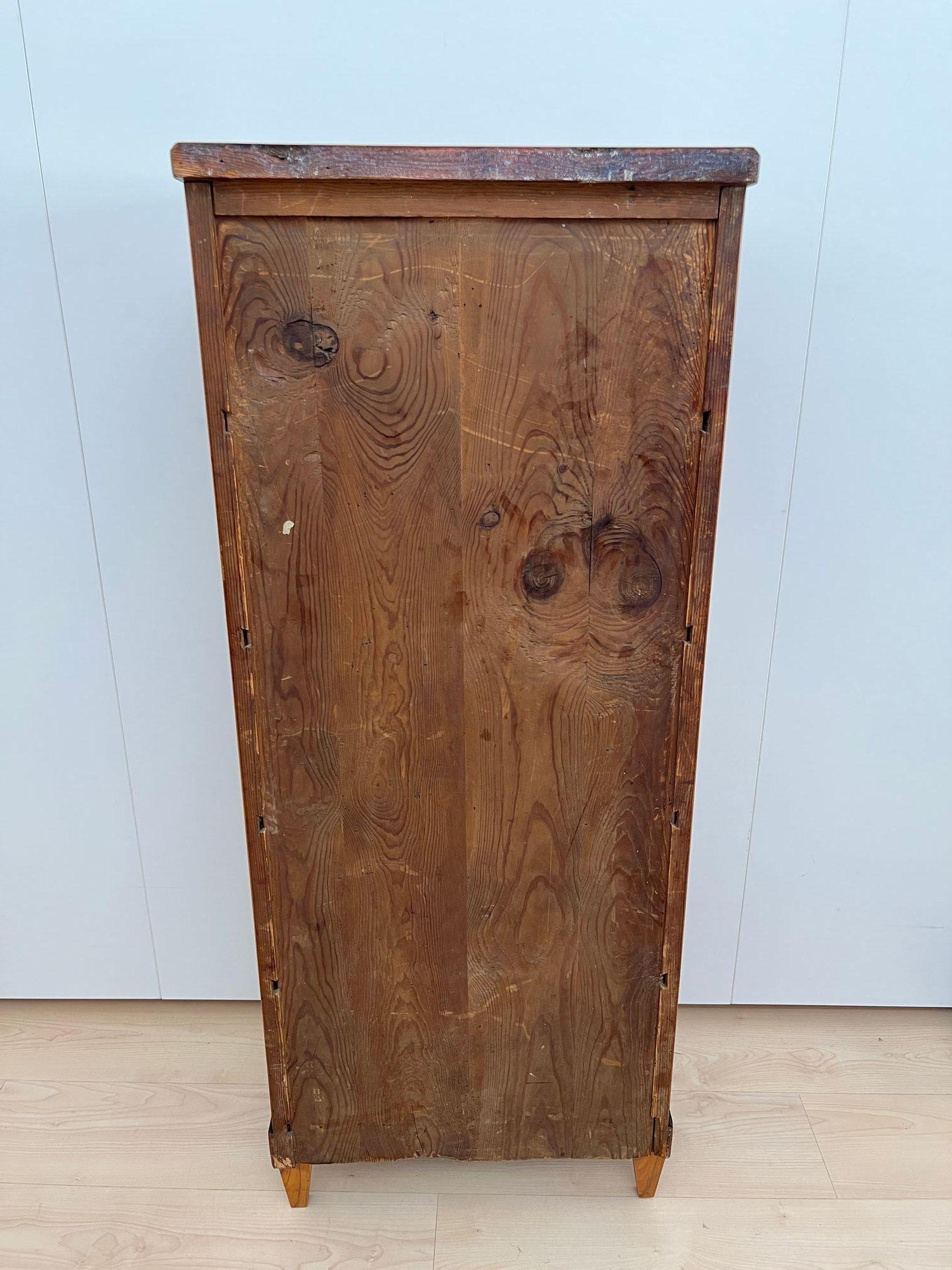 Five Drawer Biedermeier Chiffonier, Cherry Veneer, South Germany circa 1820 For Sale 14
