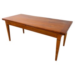 Biedermeier Expandable Dining Table, Cherry Wood, Chestnut, France circa 1820