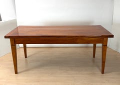 Biedermeier Expandable Dining Table, Cherry Wood, Chestnut, France circa 1820
