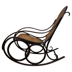 Art Nouveau Bentwood Rocking Chair by Thonet, Austria, circa 1900
