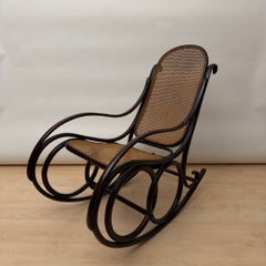 Art Nouveau Bentwood Rocking Chair by Thonet, Austria, circa 1900