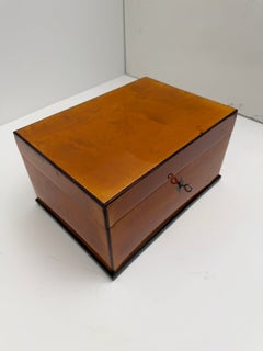 Biedermeier Box, Birch Veneer, Ebony, South Germany, circa 1830
