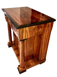 Biedermeier Half-Cabinet, Walnut Veneer, Germany circa 1820