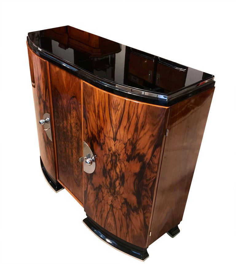 Art Deco Sideboard, Walnut Veneer, France circa 1930 For Sale at 1stdibs