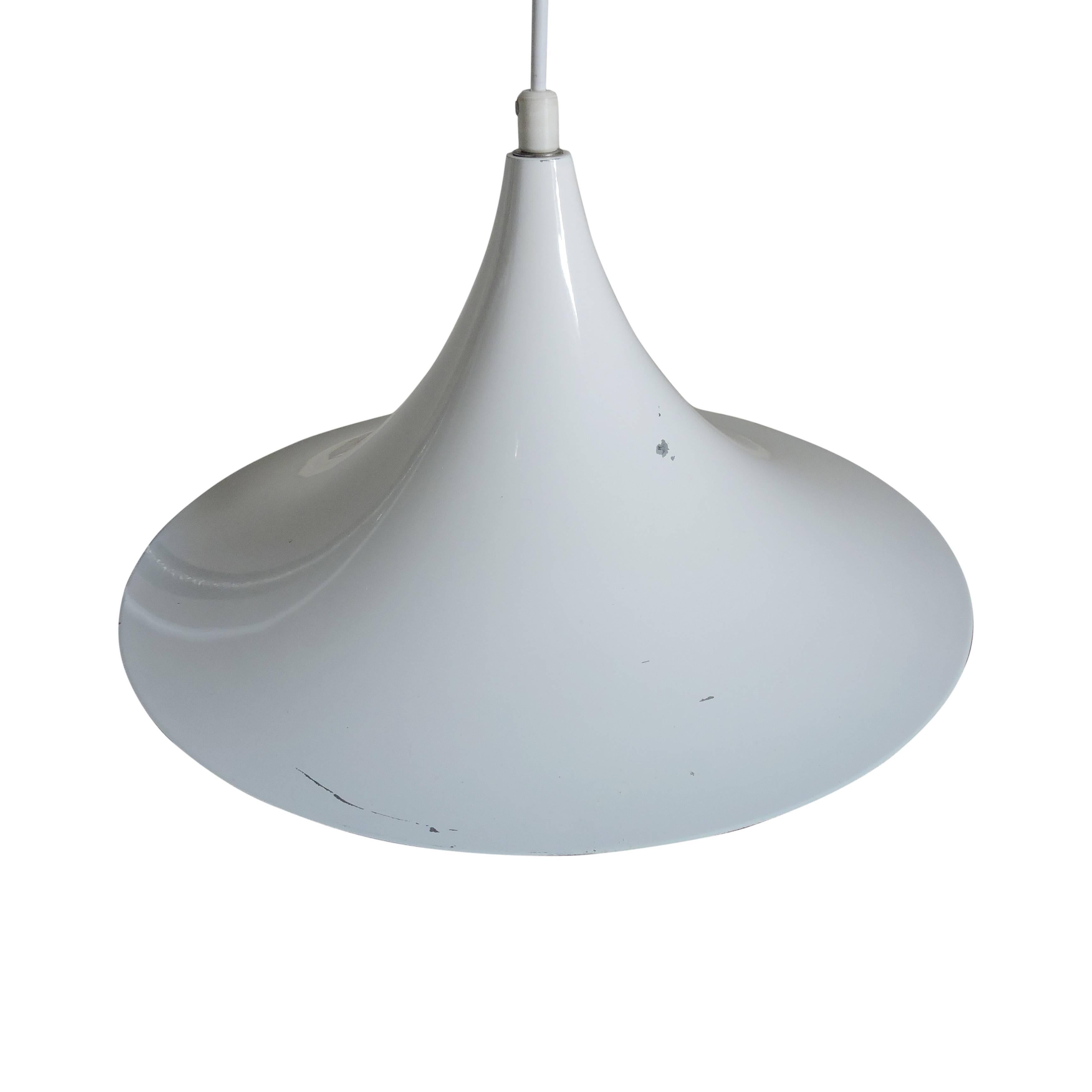 Danish designed pendant light with white ivory.